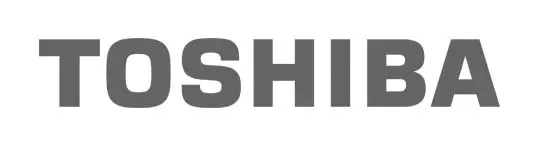 A logo of toshiba is shown.